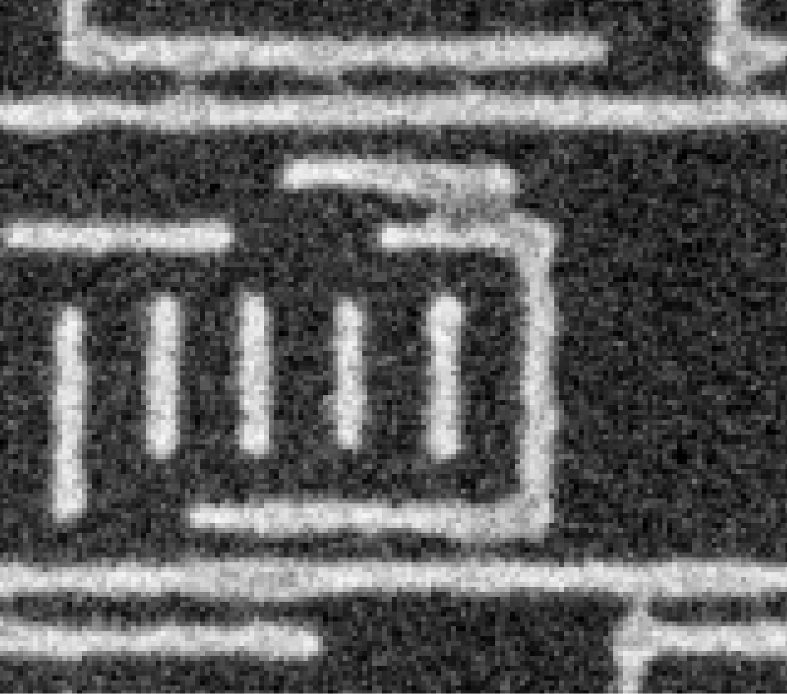 Printed bridging defect on silicon